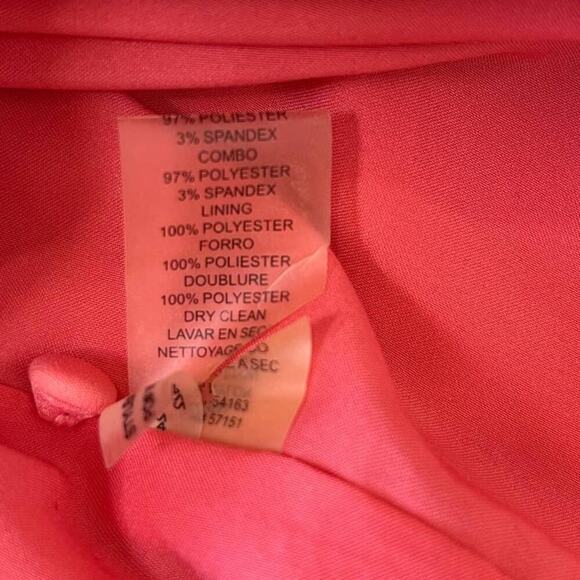 VINCE CAMUTO Pink Salmon Lace Overlay Sheath Dress Floral Sleeveless Size 10 - Picture 12 of 15